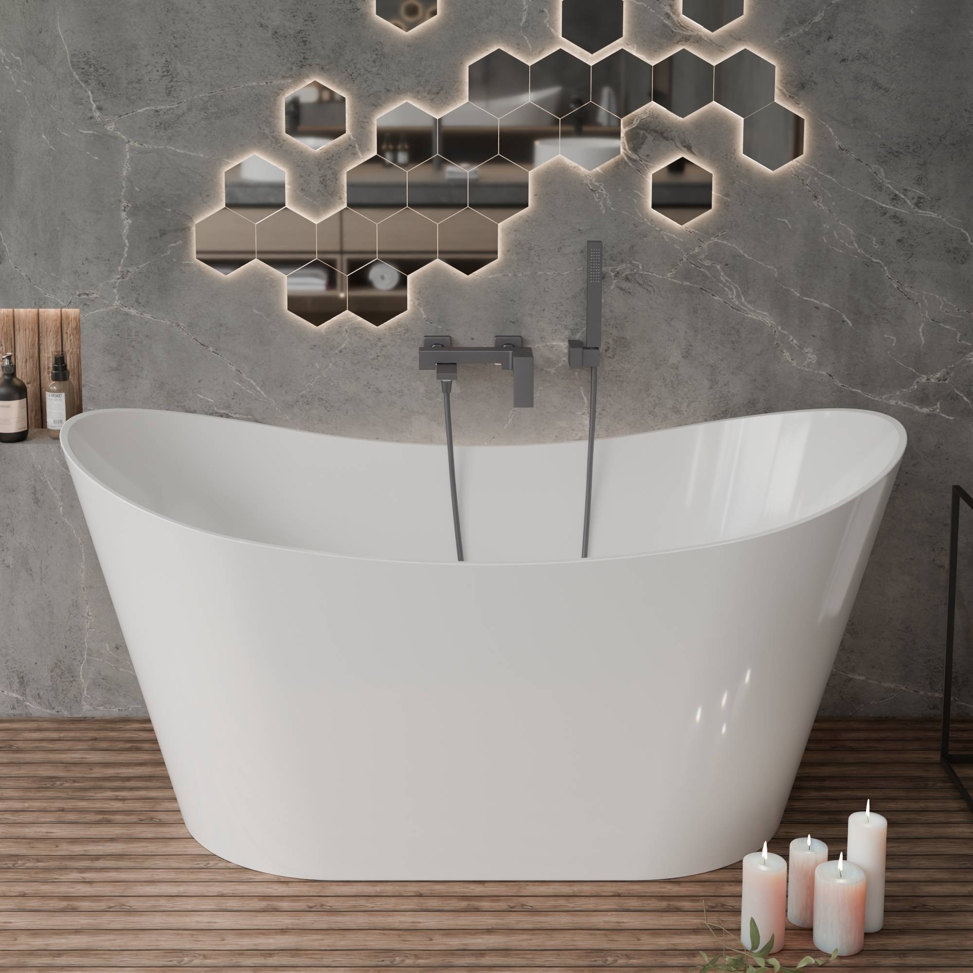 Gun metal bateria wannowa VELLANO